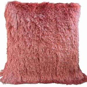 Coral Fringe Pillow 21"